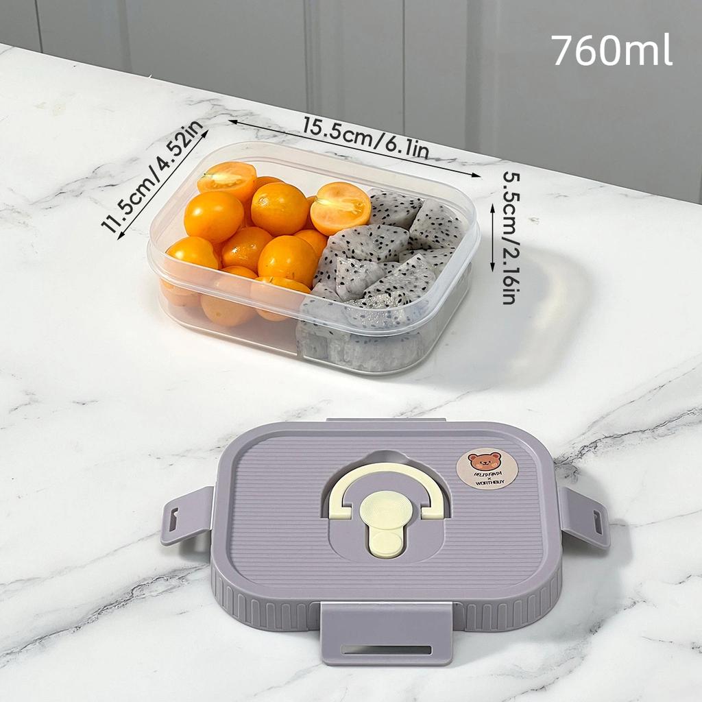 Microwave Plastic Divided Lunch Box With Lid Large Capacity Food Container For Hot And Cold Food Kids Students Sealed Bento Box