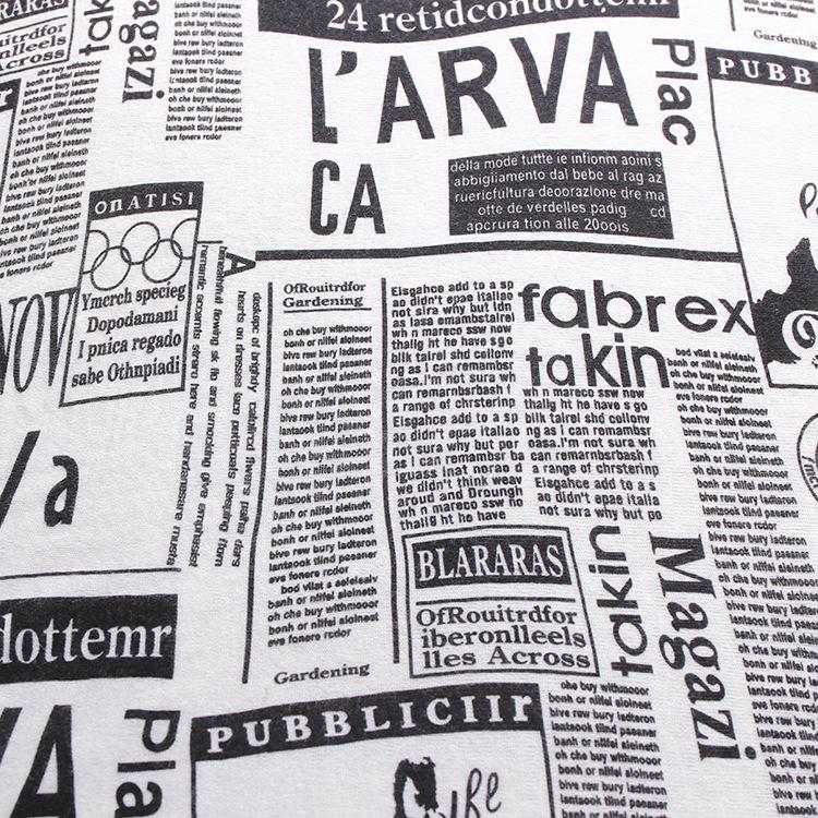 Autumn Plus Size Women's Newspaper Print Loose Knit Sweater