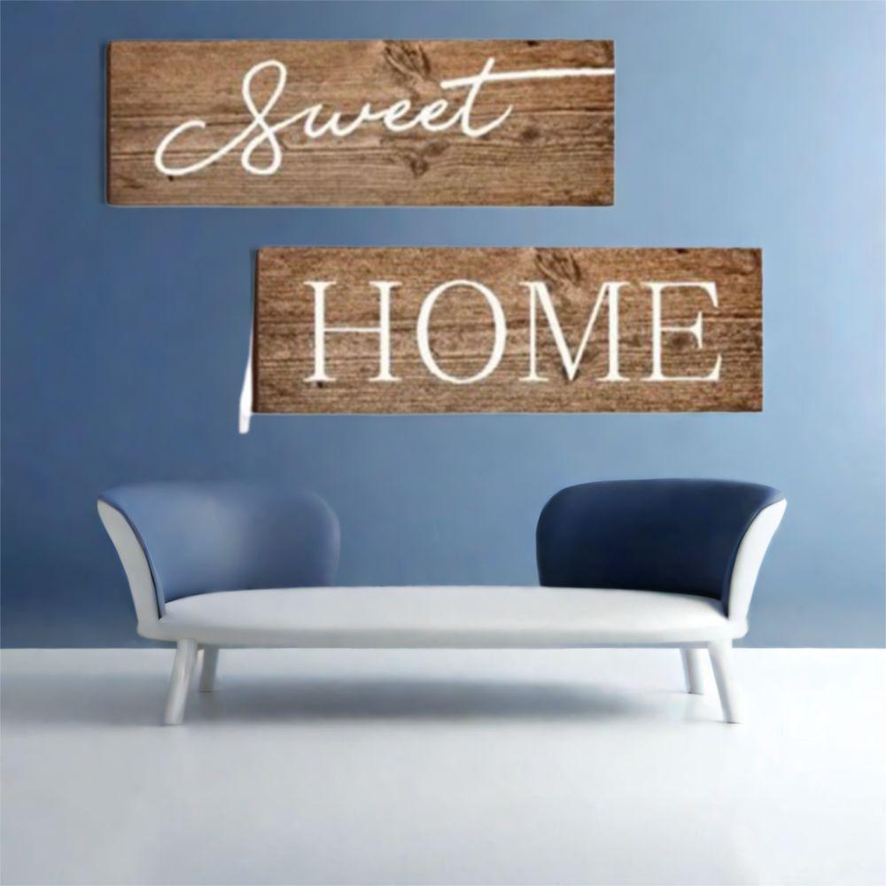 The Feeling of Returning Home Letters Sign Rustic Style English Letter Hanging Board  Wedding