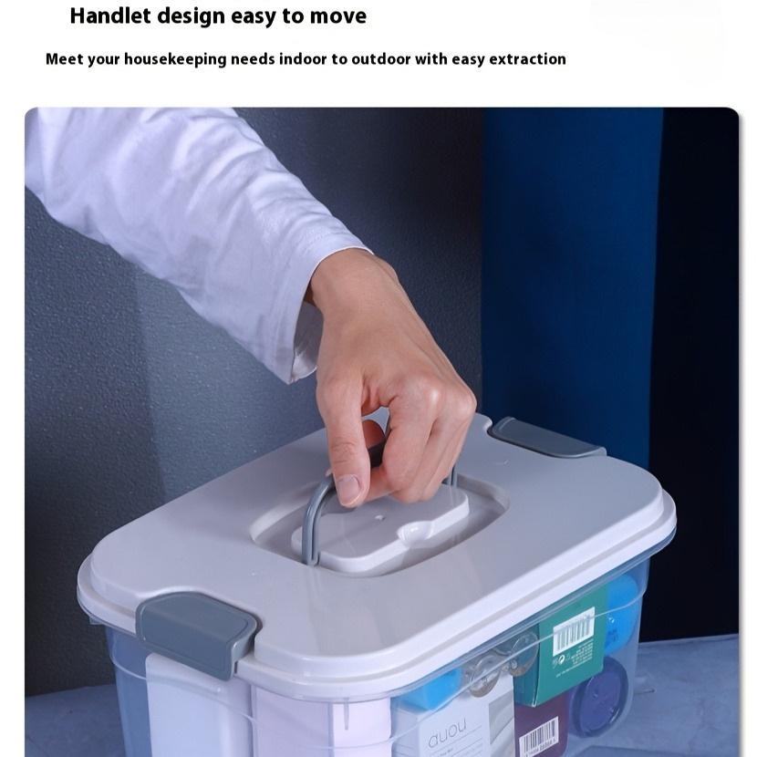 [Przezroczyste Plastikowe Pudełko do Przechowywania] z Pokrywą Zatrzaskową | Kwadratowy Organizer do Domu, na Zabawki, Przekąski, Ubrania i Pościel | Pojemnik Wielofunkcyjny