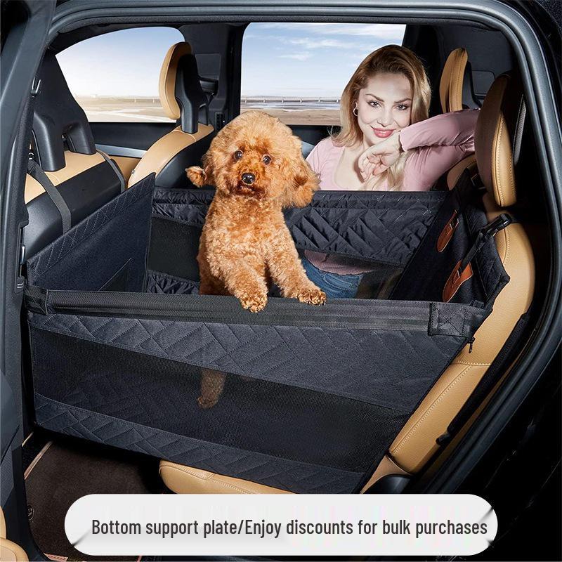 Wasserdichte Netz-Hundeautositzmatte - Einzelne Rückreihe, Schmutzabweisend, Verstärkt mit Korb.