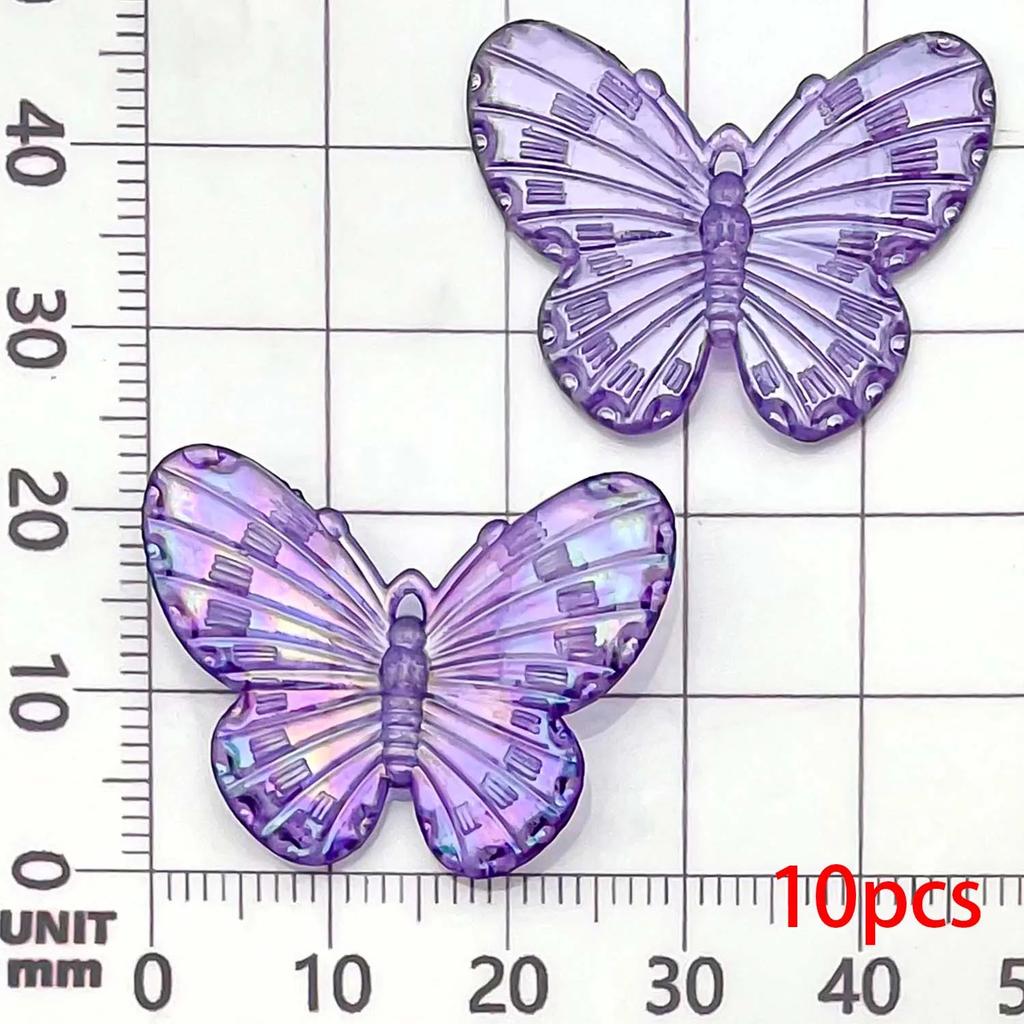 10/12pcs 22*30mm Colorful Butterfly Charms Acrylic Pendants for DIY Bracelet Necklace Earrings Jewelry Making Accessories