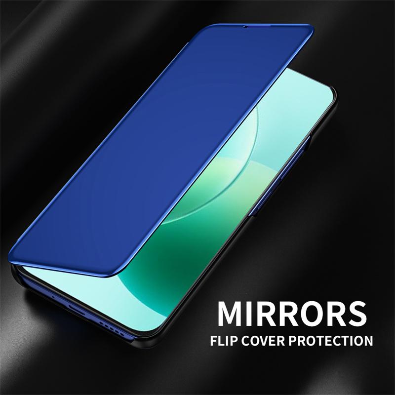 Custodia a libro con supporto in pelle a specchio per Honor Magic 7 Lite 6Lite 5 Lite Honor X9a X9b X9c Cover protettiva rigida in PC per Magic6 Lite 5Lite