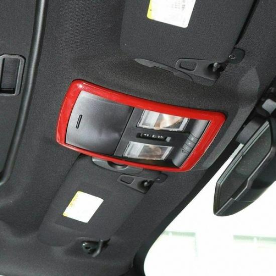 For 2010- Dodge Challenger Roof Reading Light Cover Interior Accessories Red
