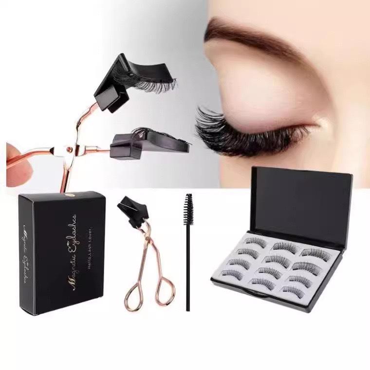 Magnetic Eyelashes Set: 3 Pairs, 12-Piece, 5 Magnets, No Glue Needed, European and American Styles