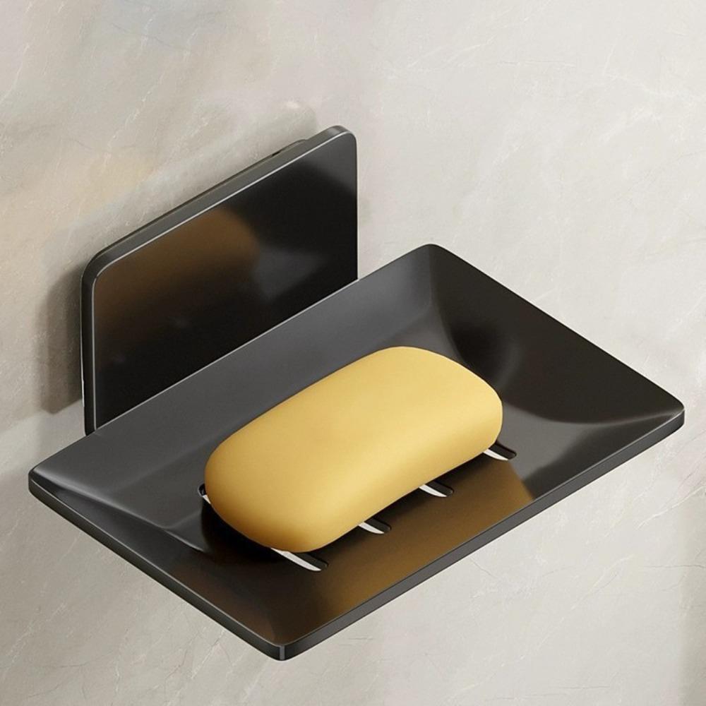 

Дренажная полка для хранения в душе, настенная мыльница, коробка, премиальный поддон для хранения мыла, кухня чёрный