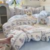 Double Yarn Bed Four-piece New Thickened Puff Yarn Home Bedroom Student Dormitory Available Machine Washable
