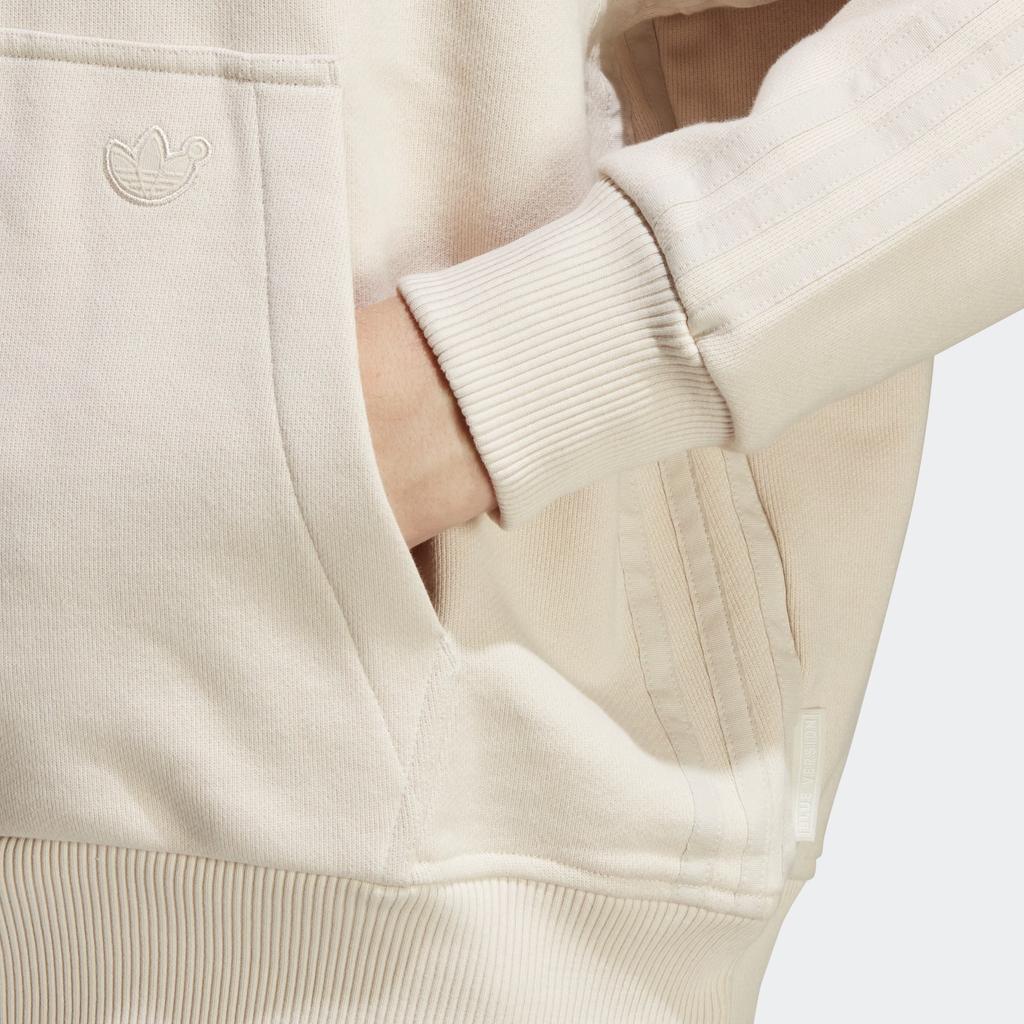 Adidas Originals Trefoil Blue Version Solid Logo Hoodie Men Sweatshirt Khaki IA2449