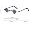 Vintage Small Frame Circle Sunglasses Women's Brand Designer Metal Sun Glasses Men's Outdoor Hip-hop Eyewear UV400