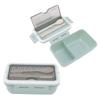 2PCS 1.1L Insulated Lunch Box 2 Compartment Food Storage Container Leakproof Lunch Box  For Travel