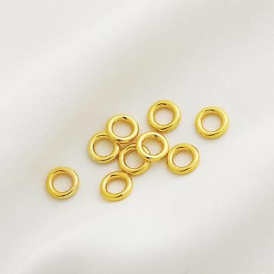 8mm Round 14K Gold-Filled Color-Preserving Ring for DIY Jewelry Making
