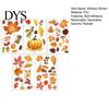 Pumpkin Harvest Wall Decor 5Pcs Autumn Maple Static Window Clings, Fall Stickers, Clings Glue-Free Removable for Thanksgiving Home Shop Glass
