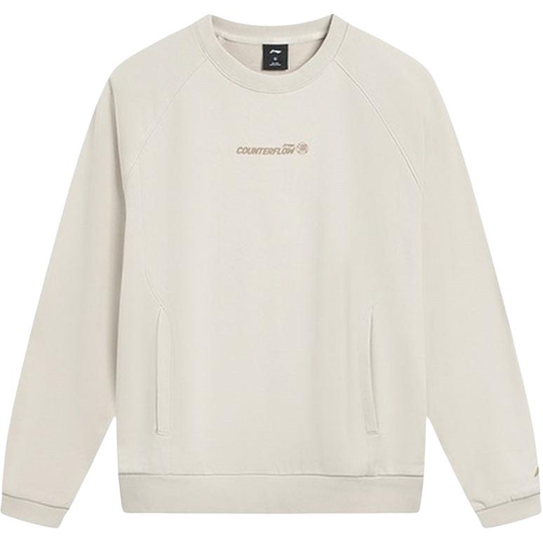 Li-Ning Round Neck Pullover Letter Loose Comfortable Versatile Casual Simple Sports Long Sleeve Sweatshirt Women sweatshirt AWDV926-1