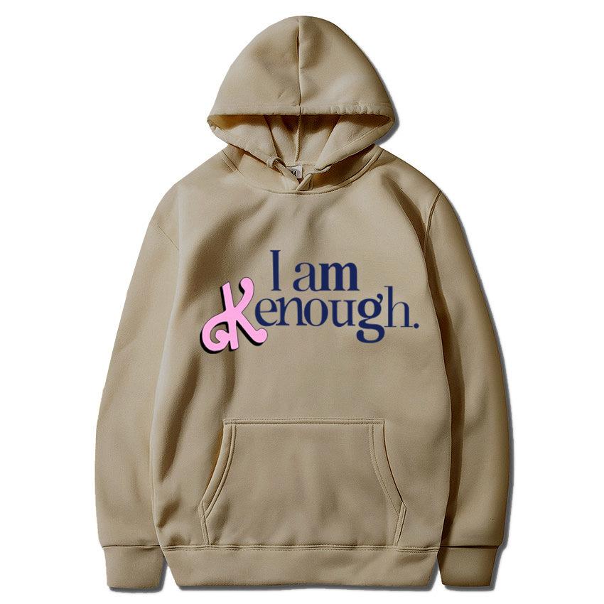 2025 new I Am Kenough letter print hooded loose sweater men's and women's hooded sweater