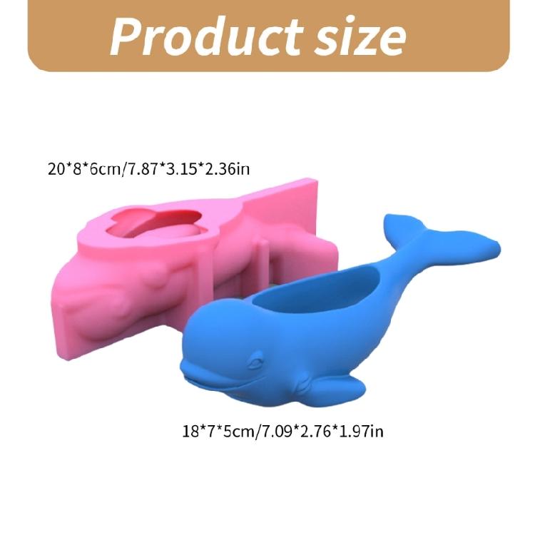 Dolphin Flower Pots Silicone Molds Candle Cup Molds Plaster Molds Epoxy Resin Molds Castings Molds Succulent Plant Molds