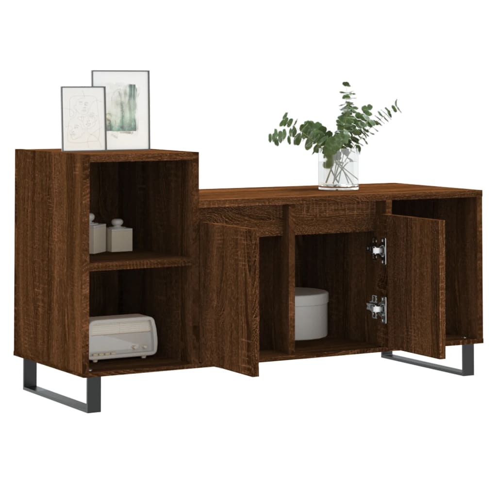 TV Cabinet Brown Oak Look 100 x 35 x 55 cm Engineered Wood