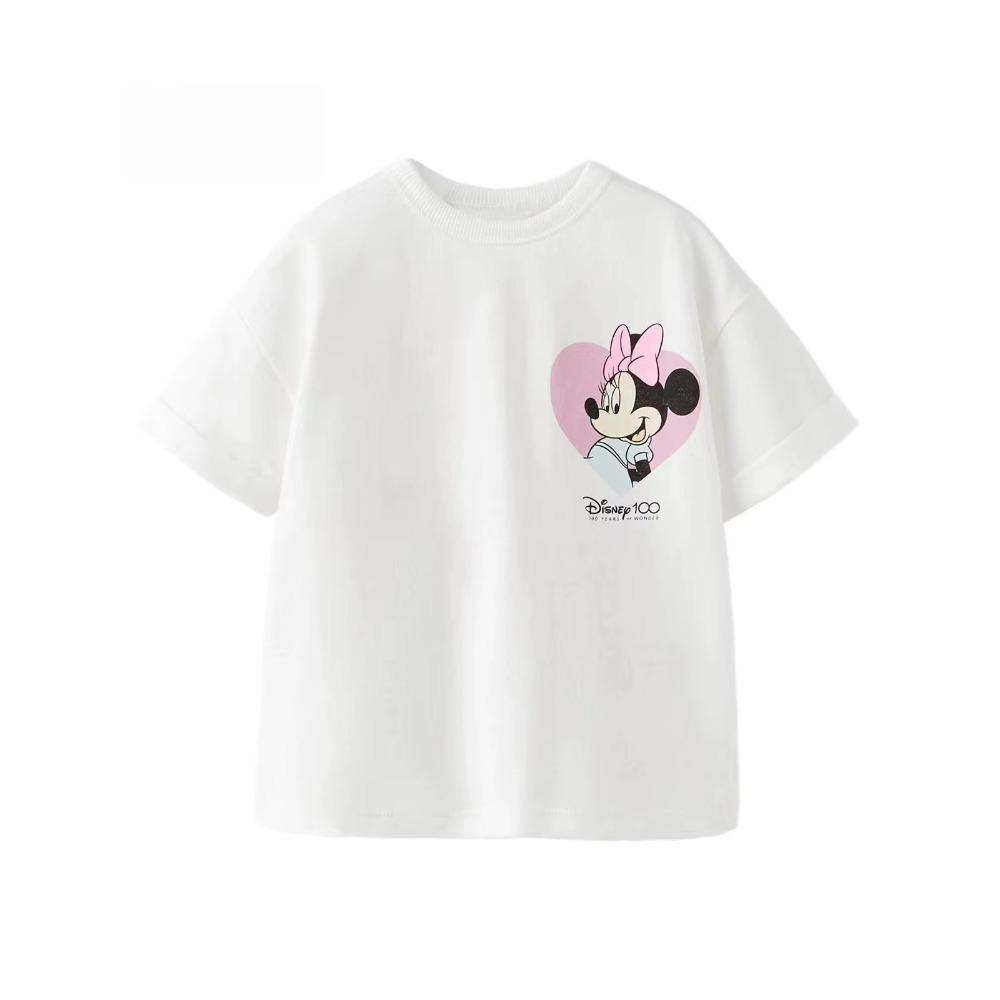 Minnie Summer TShirt Casual Sports Cute Cartoon Animated Printed Short Sleeve Top Unisex Cotton Comfortable and Breathable
