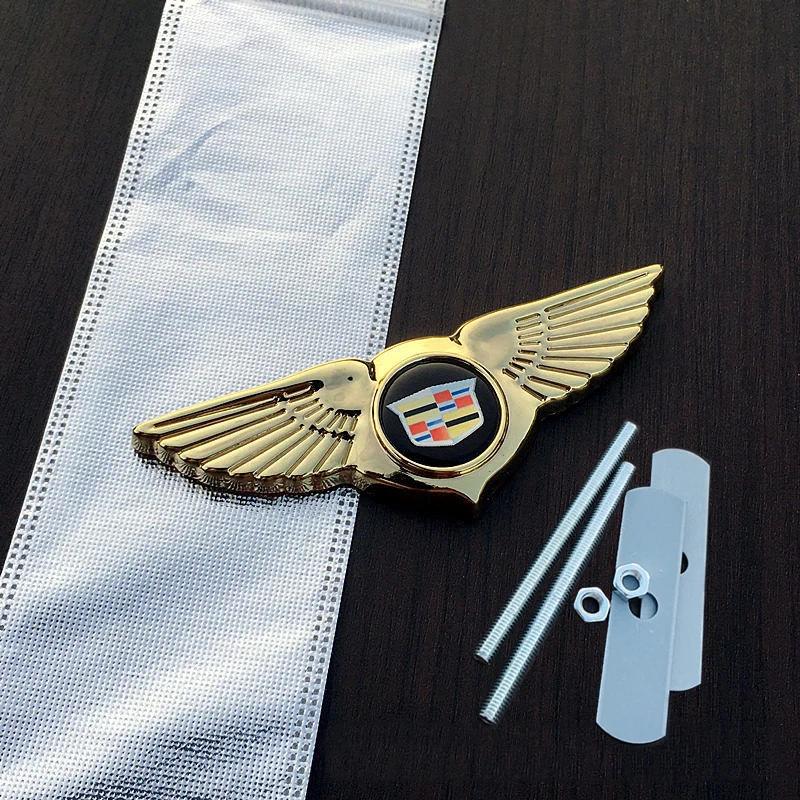 Kovová Křídla Odznak na Přední Mřížku Auta Samolepka s Emblemem na Zadní Kufr pro Cadillac ATS BLS CT4 CTS STS XLR XT6 XTS DTS Escalade Deville