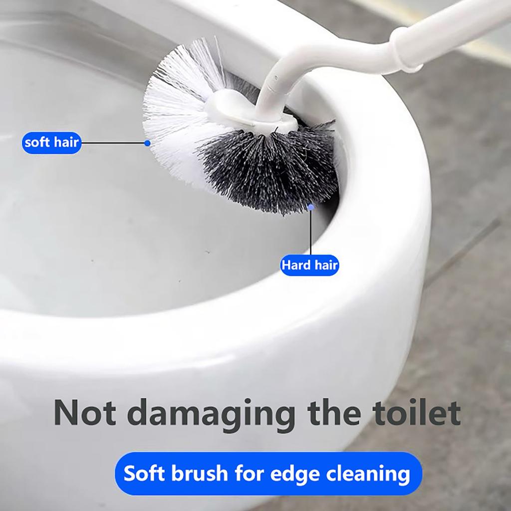 S-shaped Elbow Toilet Brush Can Be Hung Without Dead Corners, Bathroom Cleaning Brush With Soft Bristles And Long Handle, Toilet Cleaning Tool