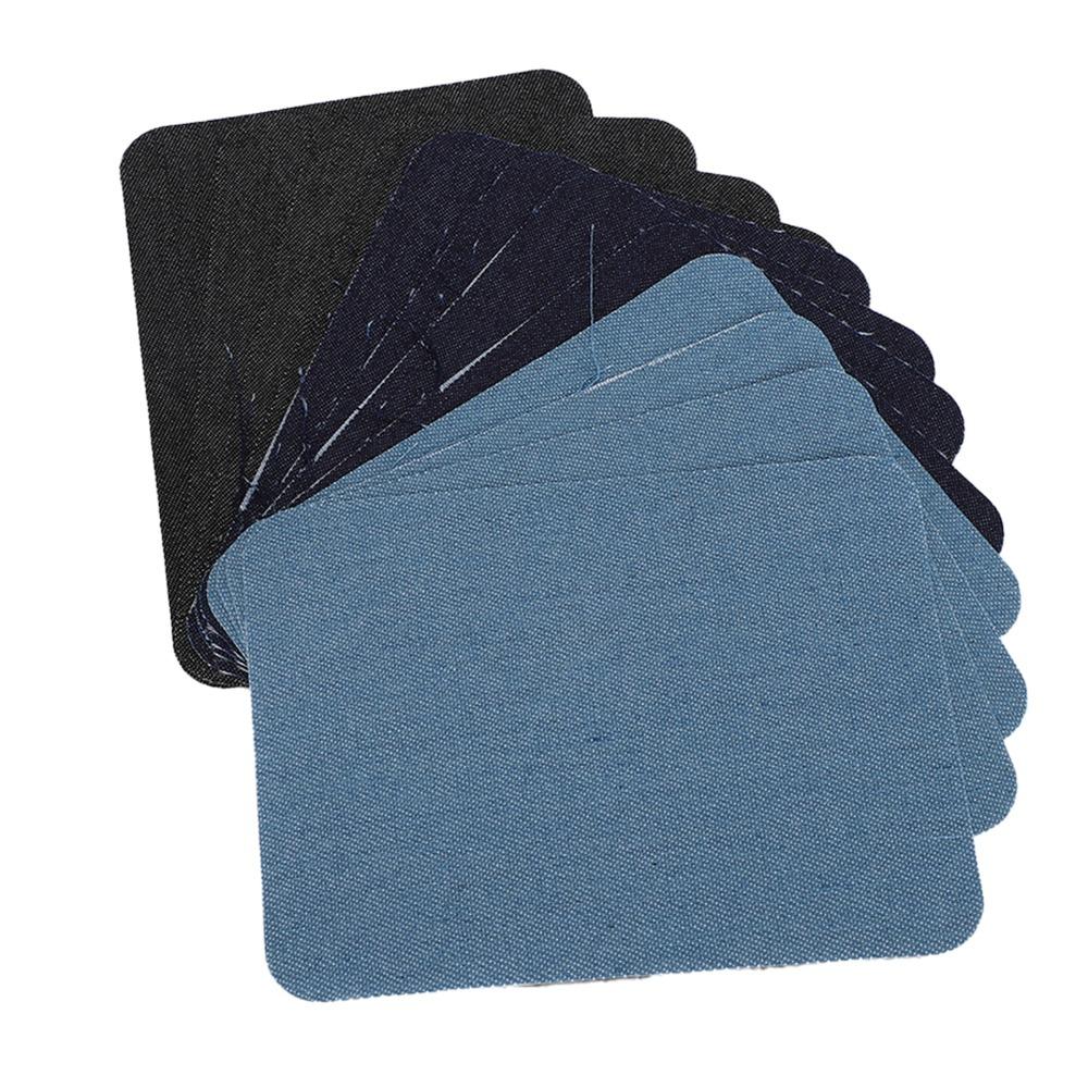 12pcs Square Shape Iron-on Patches Premium Quality Fabric Repair Patches  For Clothing