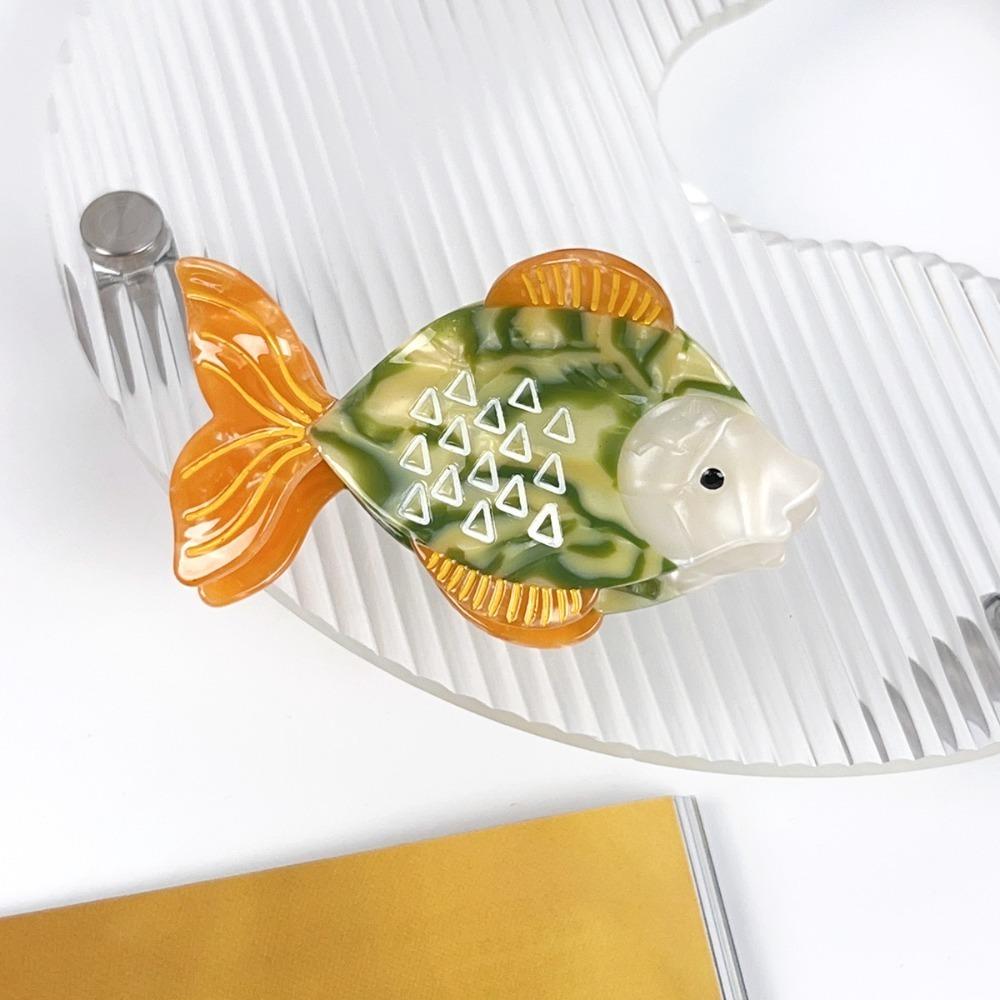 Non Slip Ocean Animal Hairpin Strong Holder Big Acrylic Clip Fun Fish Hair Claw Clip Hair Decor