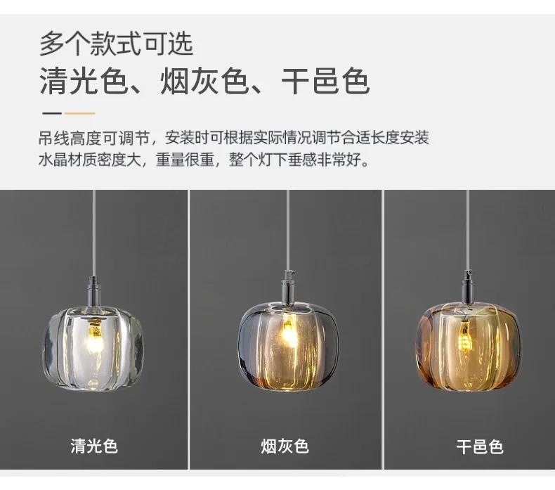 Long crystal chandelier for staircase design Cubie nordic pendant lamp Living room Bedroom Bar stairwell minimalist chandelier