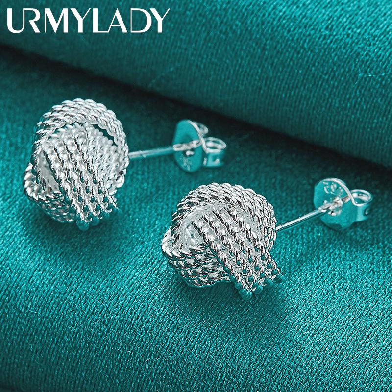 Náušnice se zapínáním na uzel 925 ze stříbra pro dámské módní šperky