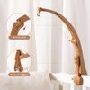 Let's Make Mobile Arm, Wood Grain Design, Plastic, Clip-on Design, Non-Slip, Compact, Perfect for Pregnancy, Soothing, and Crying (Brown)