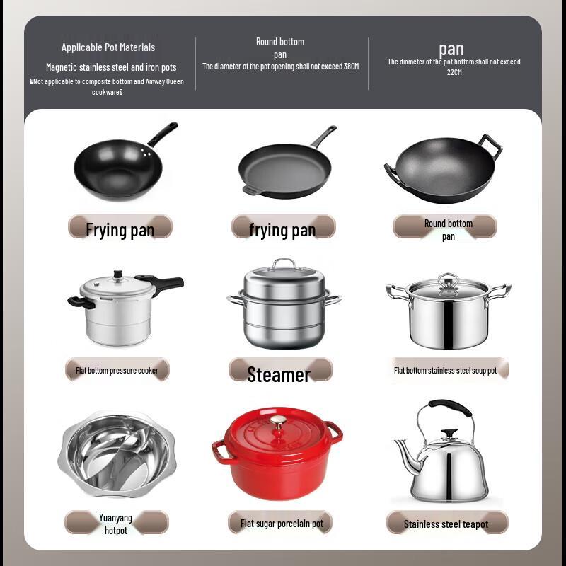 Youyang 3500W Multifunctional Concave Induction Cooker CN Plug (adapter Included)