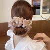 Korean-Style Gentle Solid Colour Pearl Mesh Polka Dot French Hair Tie For Women Elegant Large Scrunchie Hair Accessory