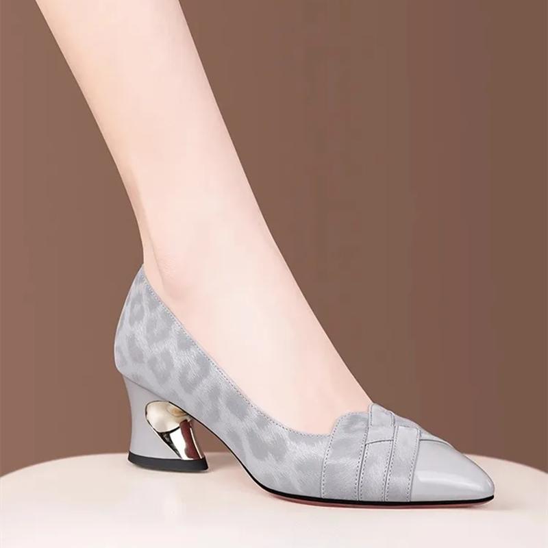 sapatos femininas women casual grey comfort spring slip on square heel shoes for sexy party lady black pumps ab513