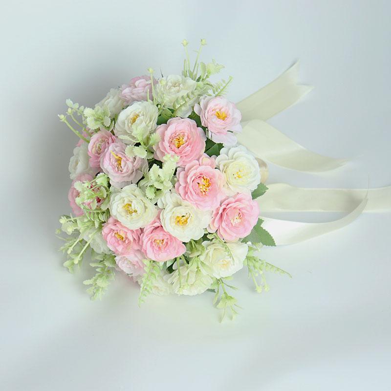 Korean Style Bridal Bouquet for Weddings - Artificial Flower Ball for Bridesmaids & Photo Props