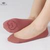 Women Ice Silk Boat Socks Non Slip Heel Summer Invisible Socks Pure Cotton Thin Socks