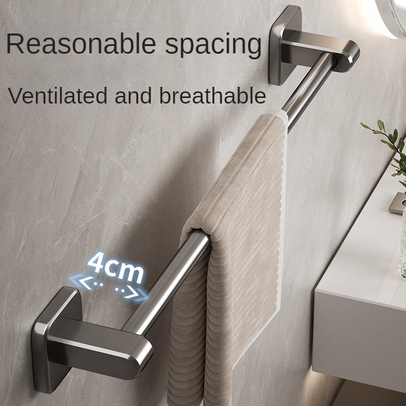 Koupelnový věšák na ručníky Nerezový věšák na ručníky Stojan na pantofle Věšák na ručníky bez vrtání Koupelnová police Organizér Kuchyňské úložné regály