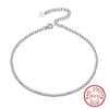 SA RINNTIN Fashion Jewelry 925 Sterling Silver Anklet Foot Chain Jewelry for Women 14K Gold Plated Chain Anklets