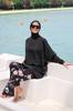 Womens Muslim Modest Islamic Full Cover Burkini Beach Swimming Costume Swimwear Hijab Beachwear Swimsuit 3psc