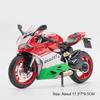 1:12 Size V4S 1199 Model Motorcycle Car Toy Alloy Body Linkage Steering Motor Bicycle Sound Light Models Office Table Ornament