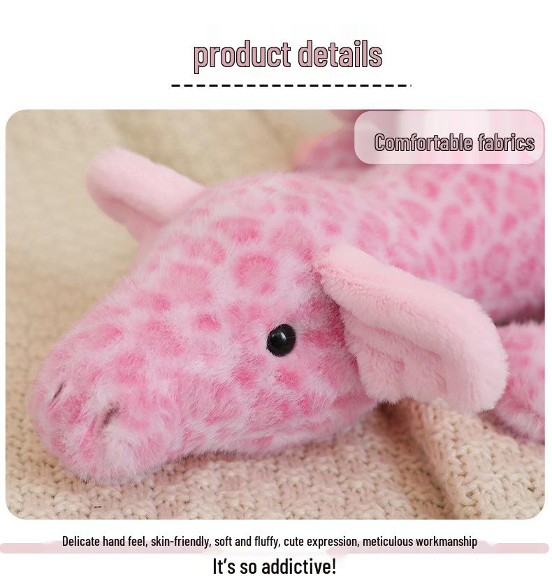 Large Strawberry Crimson Heart Sky Dragon Plush - Birthday Gift for Girls