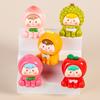 Miniature Figurine Mini Cute Car Interior Decorations Cartoon Fruits Doll Luminous Home Decoration Accessories Crafts Gifts