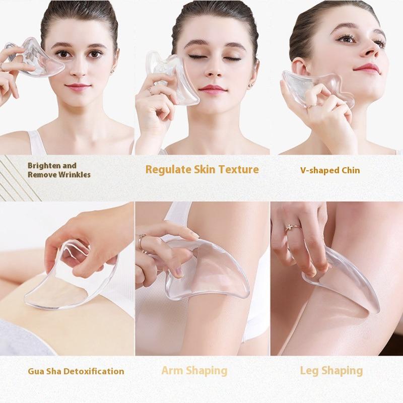 1Pcs Transparent Gua Sha Board Gua Sha Massage For Face Lifting Gua Sha Scraping Face Massager Resin