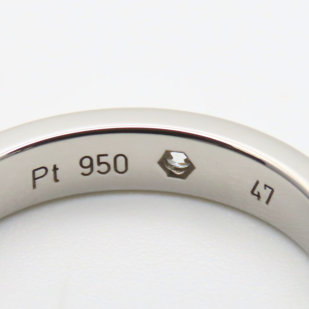 Used CARTIER Ring Engraved EU#47 47 Pt950Platinum/diamond 4.4g Platinum 2PD