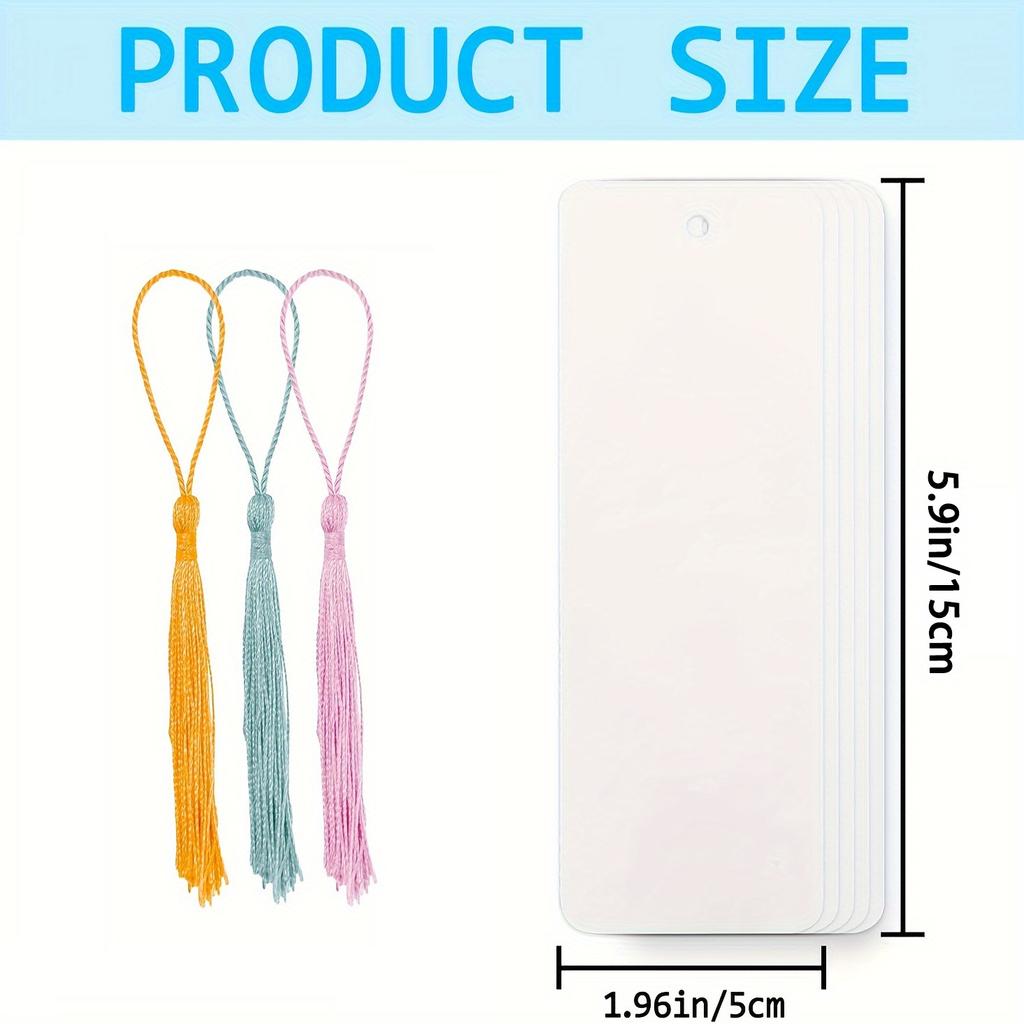 120/200pcs 400Gsm Watercolor Paper Bookmarks – Blank with Tassels, Customizable Hand-painted for DIY Crafts, Personalized Gifts & Stylish Organization
