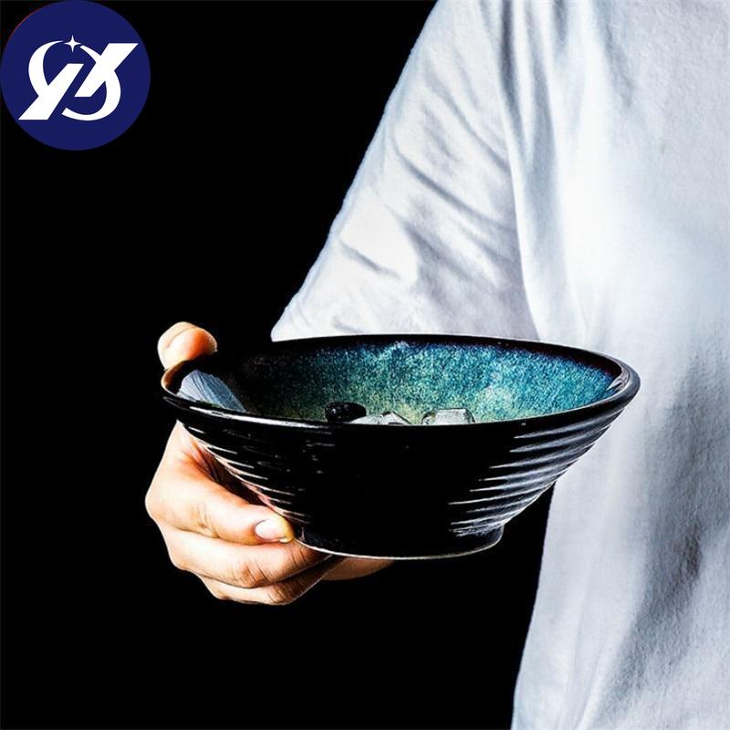 Bol à nouilles Ramen changement de four japonais, vaisselle de cuisine sous émaillée, bol à soupe à salade, grand bol à riz, service de table