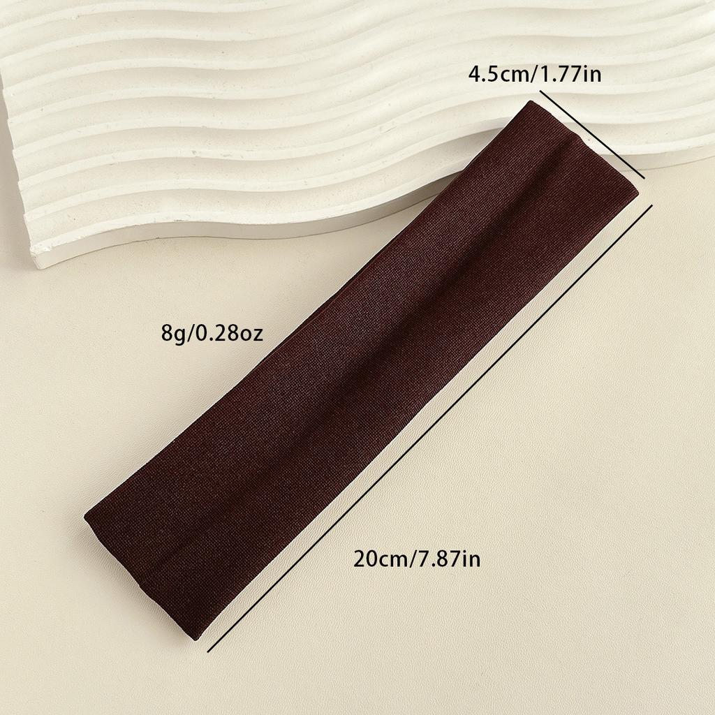 5pcs Solid Color Running Headband for Women Men Non Slip Workout Sweatbands Adjustable Sports Headbands Workout Headbands