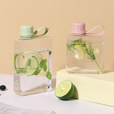 Portable 240ml/320ml Water Bottle Rectangle Multicolor Sports Kettle Good-looking Flat Water Cup Outdoor Sport
