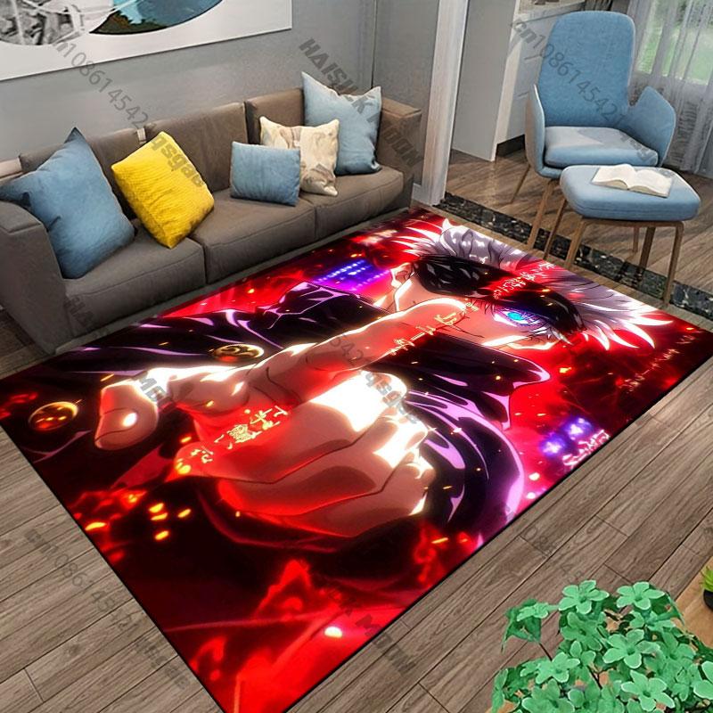 Bold Red Vibes and Striking Character Design Suitable for Use As an Anti-slip Game Mat for Living Room and Bedroom Sofas