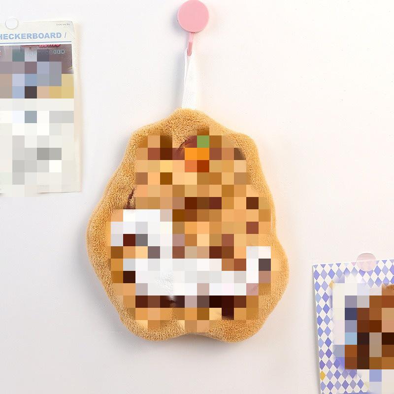 Cartoon Cute Soft Absorbent Hand Towel - Lint-Free, Thickened, for Kids' Bathroom & Kitchen Use