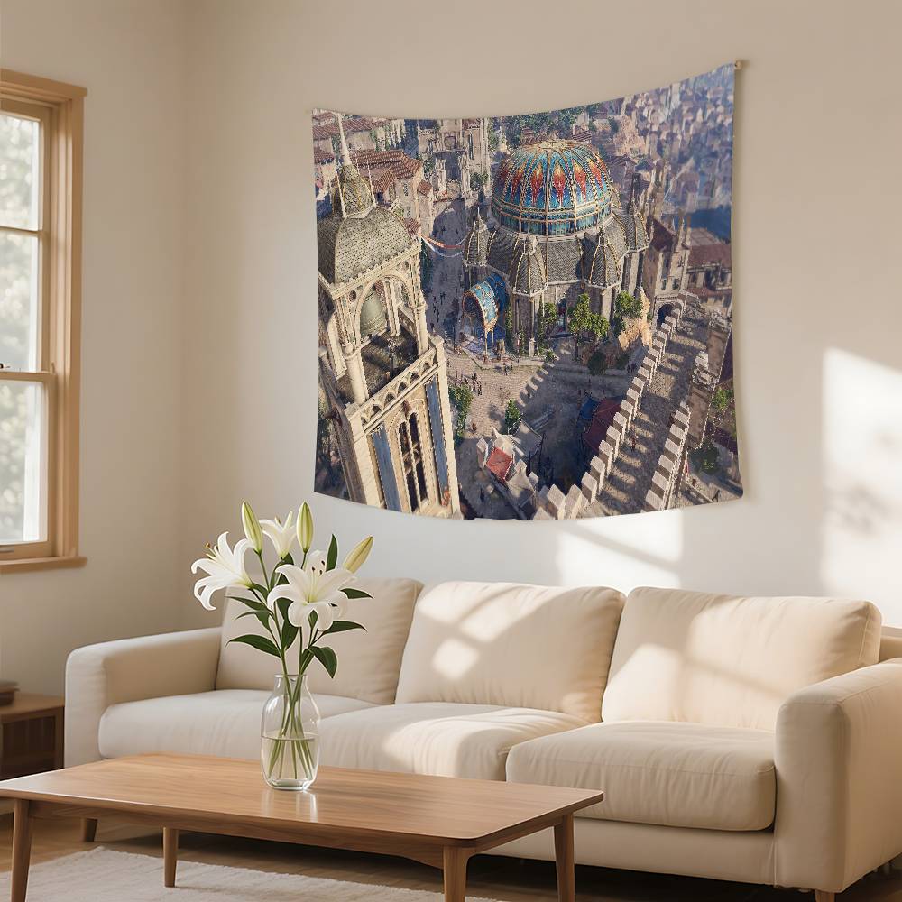 Game BBaldurs Gate 3 Tapestry Wall Hanging Tapestry Art Deco Blanket Curtain Hanging At Home Bedroom Living Room Decor