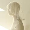 Bridal Veil with Delicate Rhinestones Elegant Mantilla Hairpiece for Wedding Celebrations Wedding Photo Props
