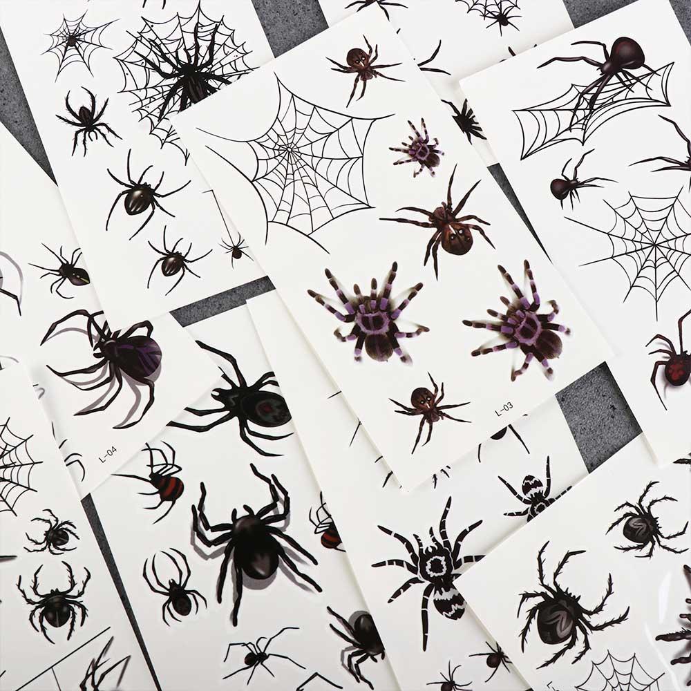 Men Halloween Waterproof Lifelike Face Patch Body Art Stickers Temporary Tattoos Tattoo Stickers